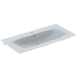 Geberit Renova Plan Möbel-Waschtisch 122200000 100 x 48 cm, weiß, mit Hahnloch, mit Überlauf