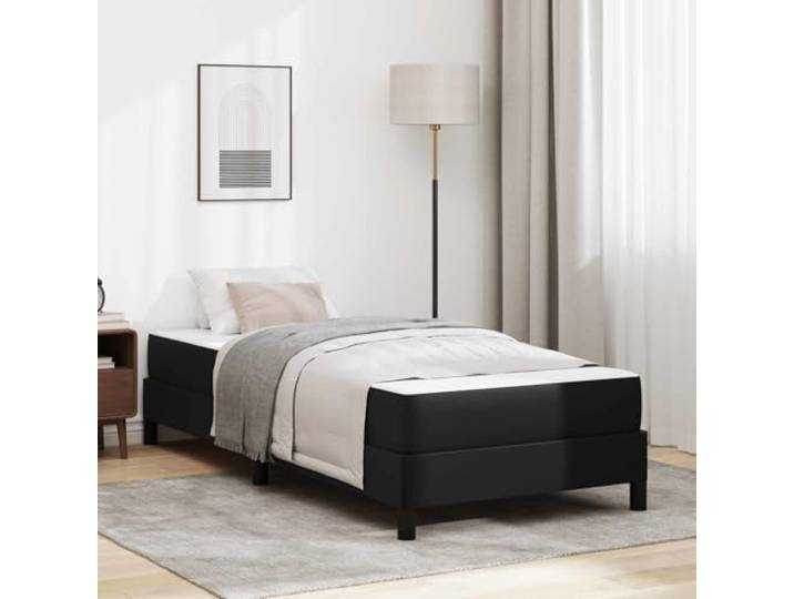 RJPLMFV Bettgestell, Schwarz, 90 x 200 cm, Stoff Holzwerkstoff, feste Latten, mittlere Härte, für Hauptschlafzimmer
