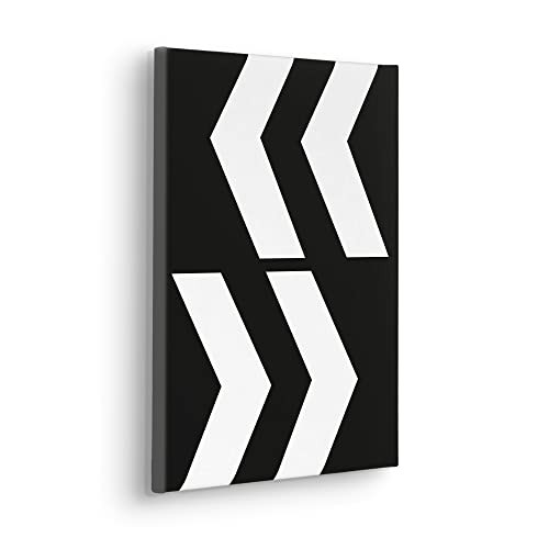 Komar Typo Arrows minimalistische wanddecoratie met houten frame, multicolor, 30 x 40 cm