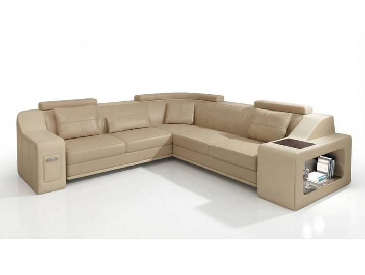 JVmoebel Ecksofa Leder-Textil Wohnlandschaft in modernem Design mit bequemer Polsterung, Made in Europa