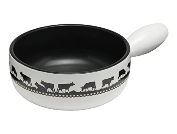 KUHN RIKON Caquelon Induktion Goldglocke 23cm, Käsefondue aus Ton