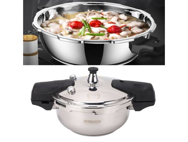 Autocuiseur en acier inoxydable 1,8 l, marmite à ragoût antidéflagrante pour cuisinière à gaz, cuisinière à Induction
