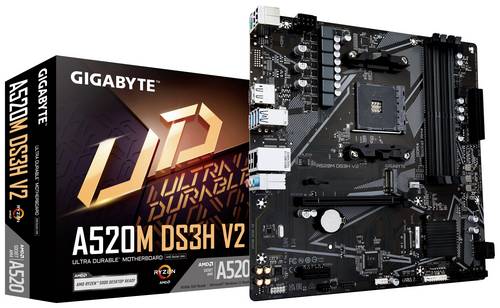 Gigabyte A520M DS3H V2 Mainboard Sockel (PC) AMD AM4 Formfaktor (Details) Micro-ATX