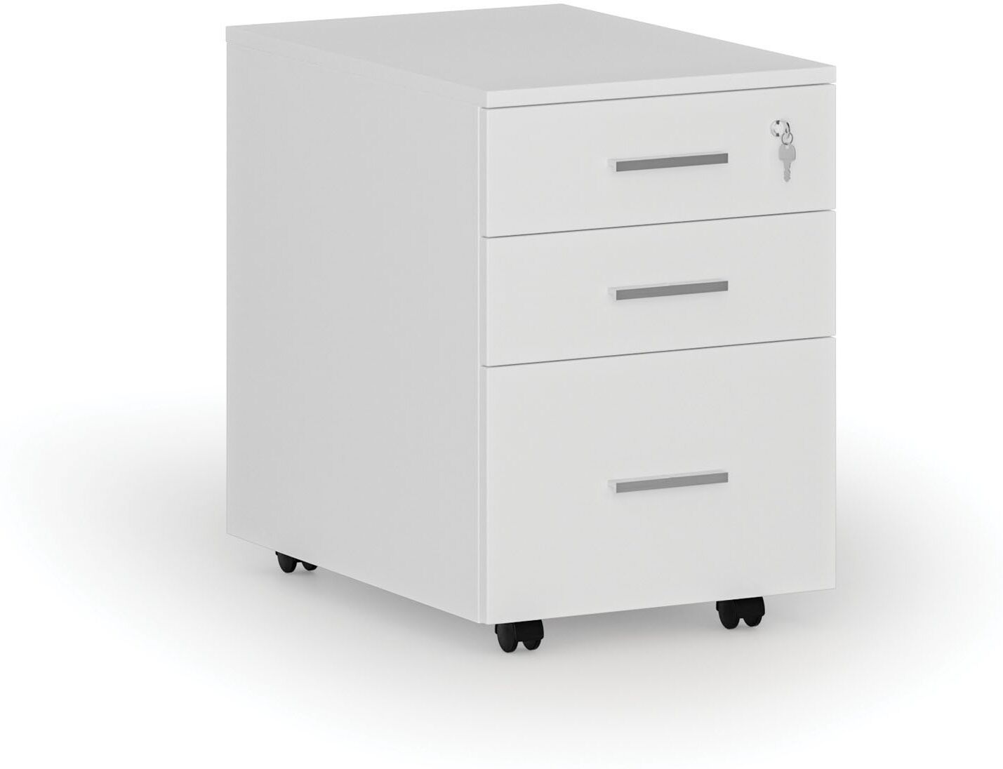 B2B Partner Büro-Rollcontainer für Hängeregister SOLID, 3 Schubladen, weiß