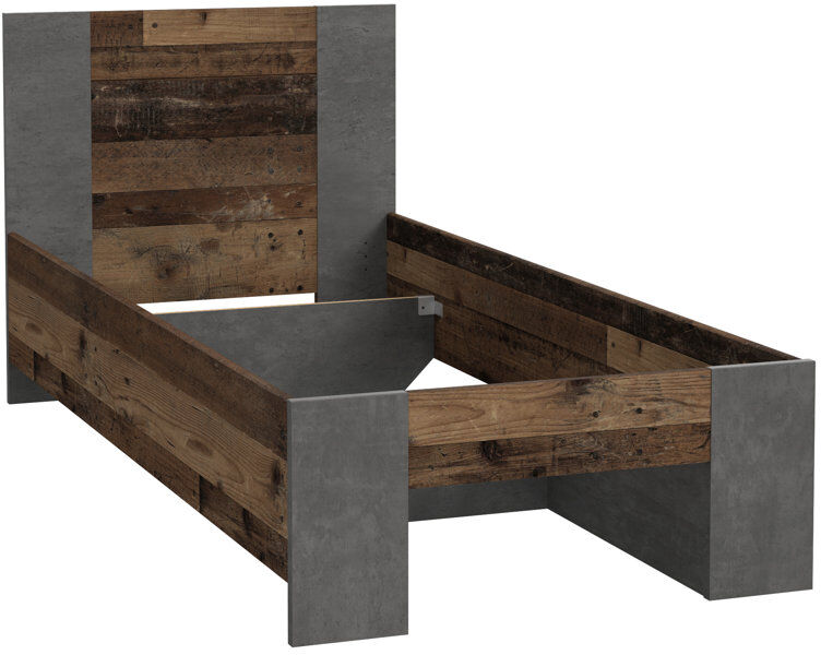 Mercury Lanham Bed Gray;Oak 140 x 200cm