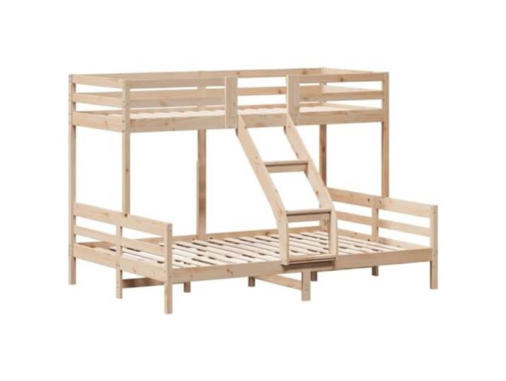 KTHLBRH Etagenbett 80 x 200 / 140 x 200 cm aus massivem Kiefernholz Sicheres Design mit Spinnen, geeignet für begrenzte Räume, Montage erforderlich