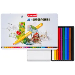Bruynzeel, Malstifte, Filzstifte Superpoint (25x)