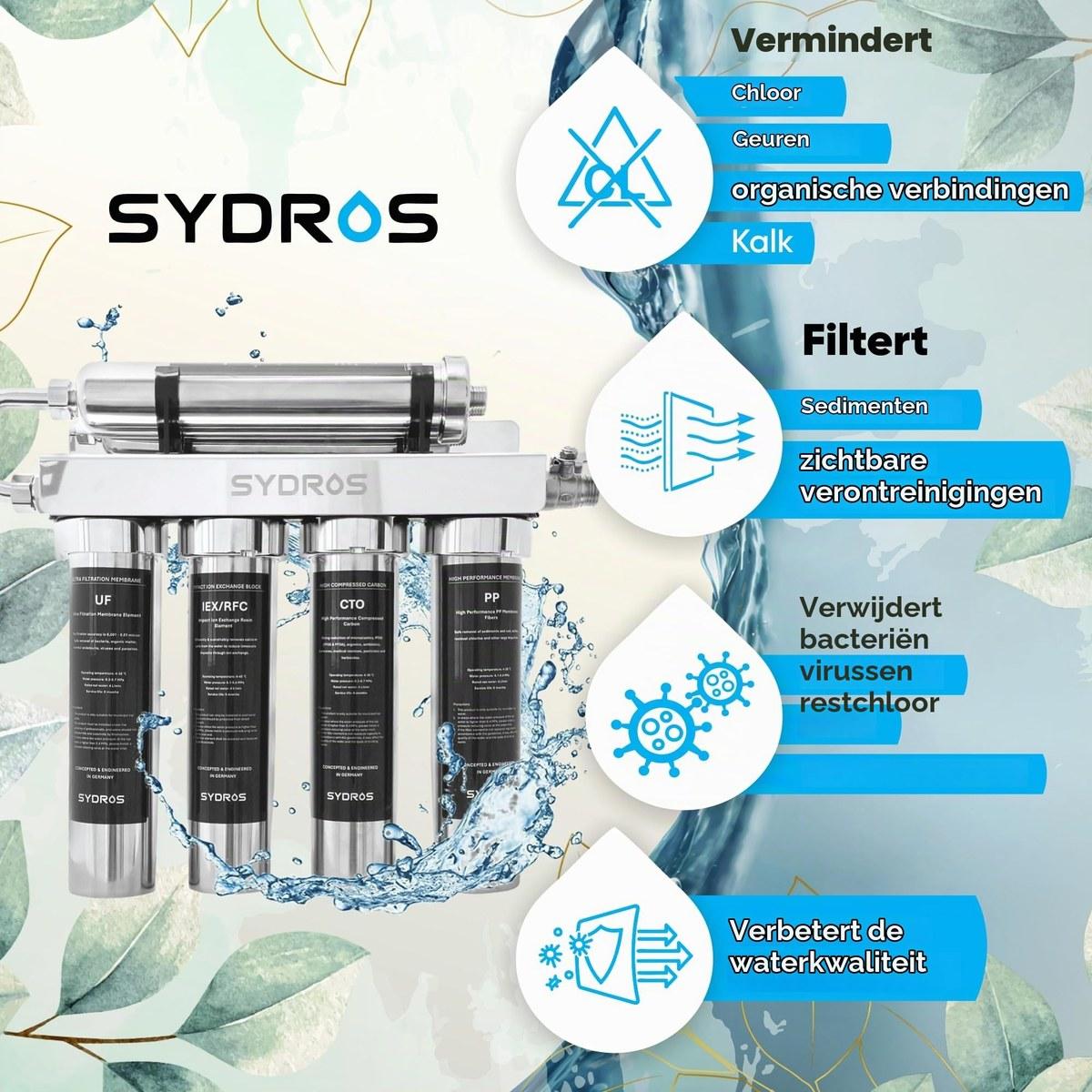 Wasserfilter - Optimus, 5-stufig - Unterbaugerät - Wasserfilter-Hahn
