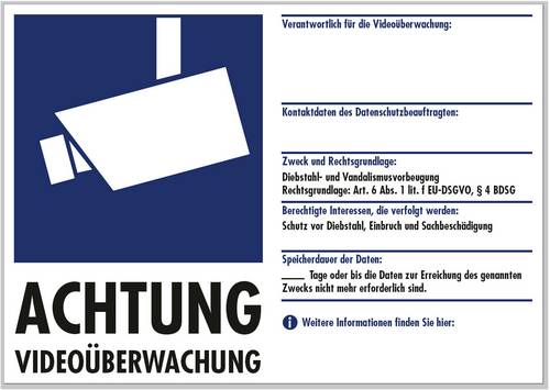 PENTATECH 40205 Warnaufkleber Videoüberwachung (B x H) 21mm x 14.8mm