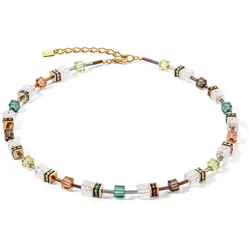 Coeur de Lion 3018/10-911 Damen-Halskette GeoCUBE Oliv-Braun