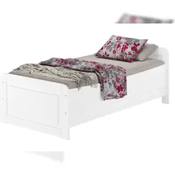 Erst-Holz Weißes Seniorenbett extra hoch 90x200 Zubehör wählbar V-60.42W-09 ohne Zubehör