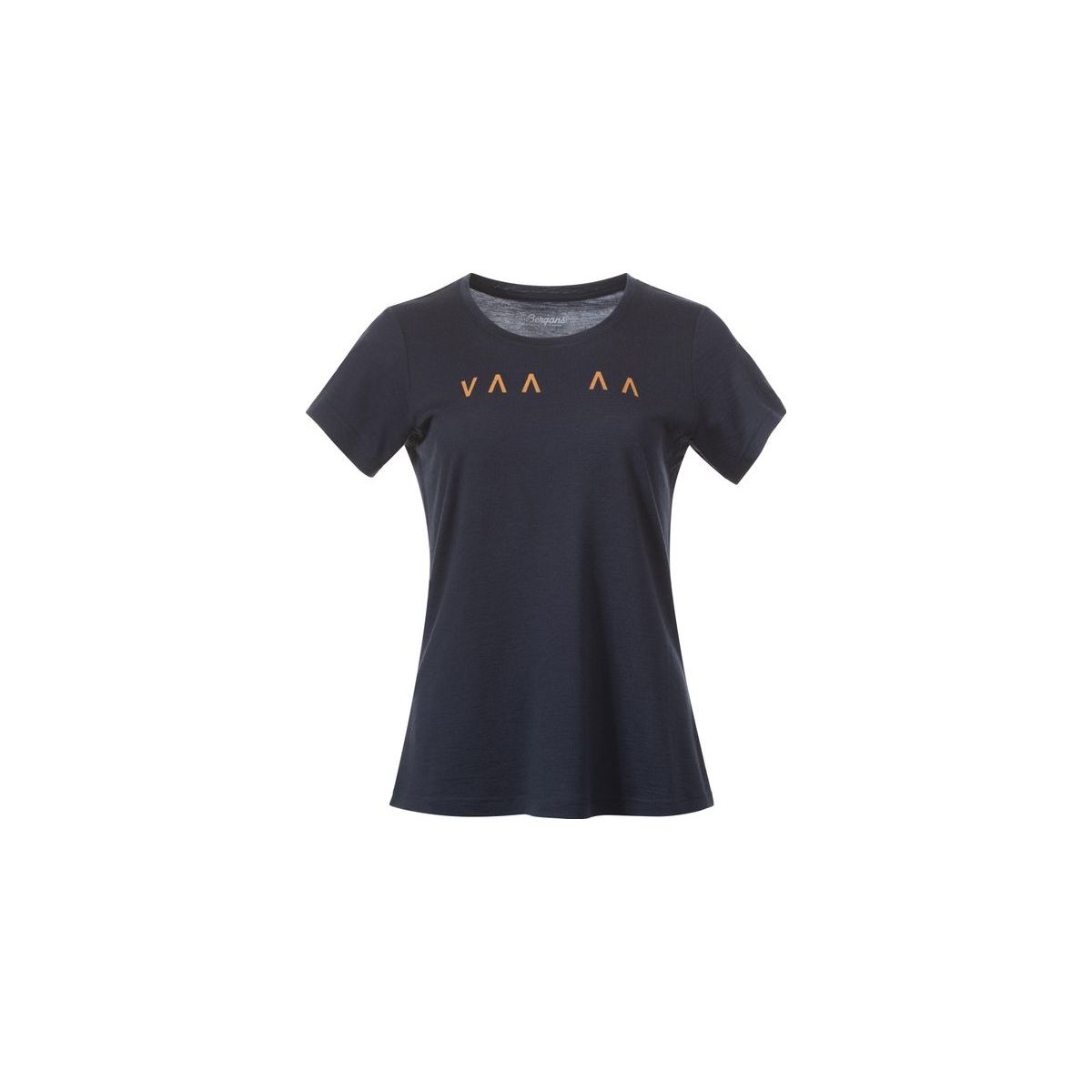 Bergans Vaagaa Explore Merino Tee Women navy blue/faded orange missing g (25605) XL 249645-3245-25605-XL
