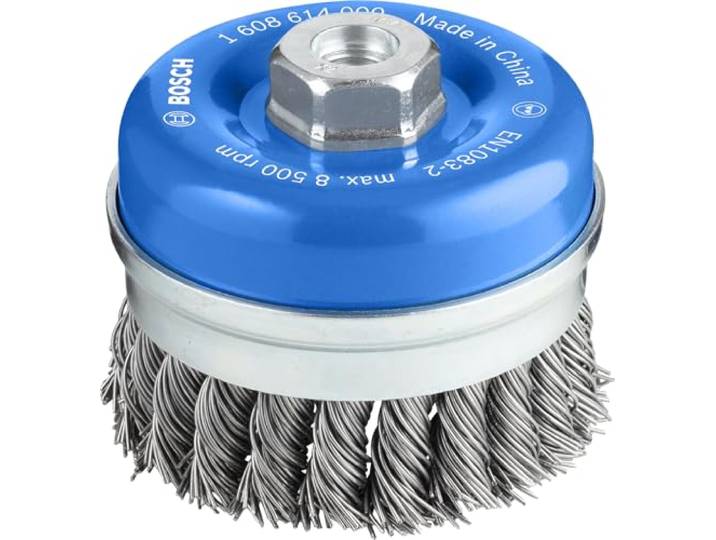 Bosch 1x Brosse boisseau PRO Metal heavy \, filetage M14 pour Acier\, Ø 90 mm Professional Accessoire Grande meuleuse angulaire