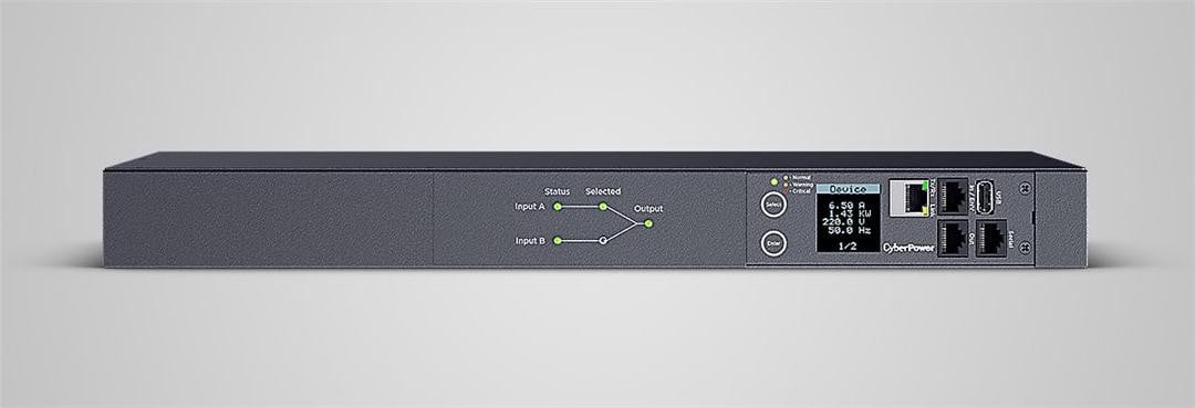 CyberPower Geschakelde PDU RM 1U met 2x IEC C19 en 8x IEC C13 en SNMP