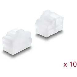 DeLOCK Staubschutz für RJ45 Buchse 10 Stück Silikon transparent