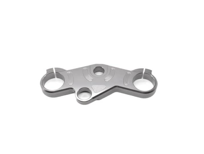 Obere Gabelbrücke， Für GSXR1000 2001-2002 CNC Obere Gabelbrücke Baum Halterung Gabeln 50 MM Motorrad Zubehör Gabelführung Gabelbrücke，(Gray)