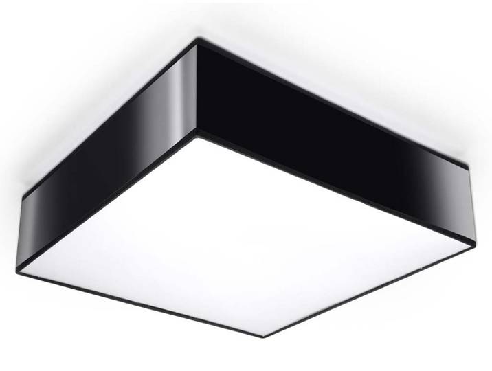 Plafonnier HORUS 35 noir 2xE27 15W PVC 11x35x35cm Sollux Lighting