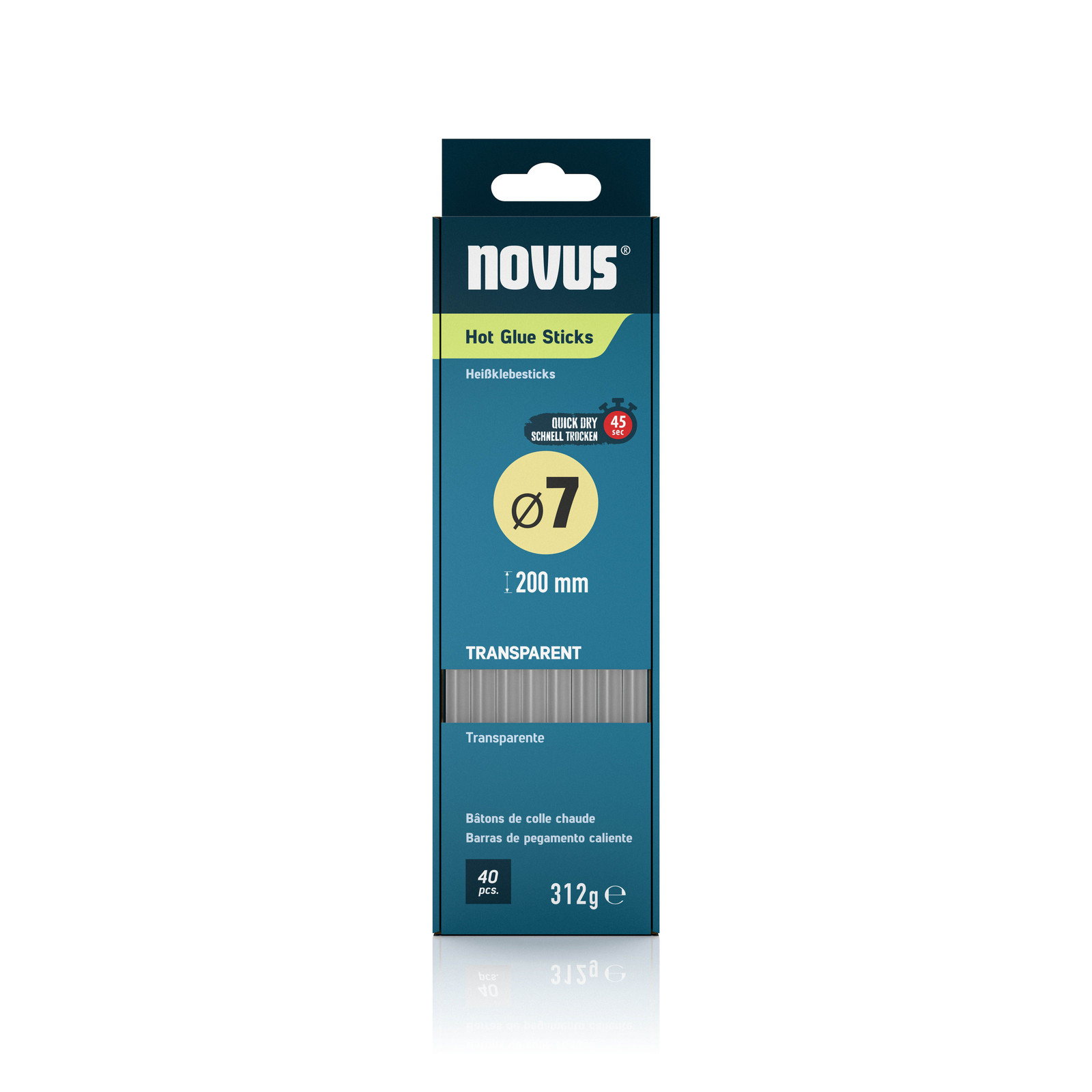 Novus Lijmpatronen 7 mm - 40 stuks lijmsticks