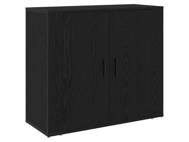 Moderne Armoire rangement Haut meuble Chêne noir 80x33x150 cm - bois d'ingénierie LL8345