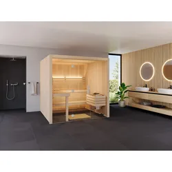 Infraworld Sauna Gracil 210 - 75 mm Elementsauna inkl. 5-teiligem gratis Zubehörset