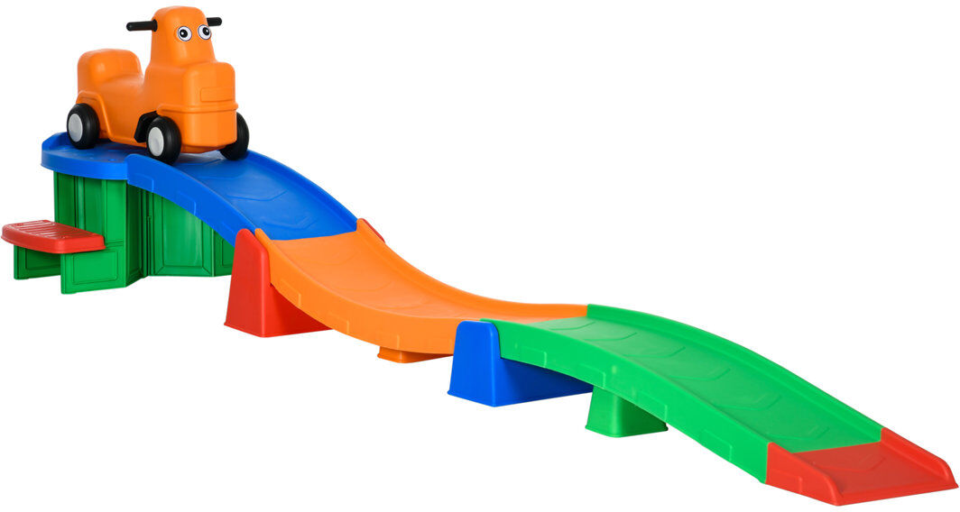 Zoomie Kids Gratz Zoomie 3(m) Up and Down Rollercoaster for Kids, 4 Pieces, Multicoloured Orange;Red;Green;Blue 1