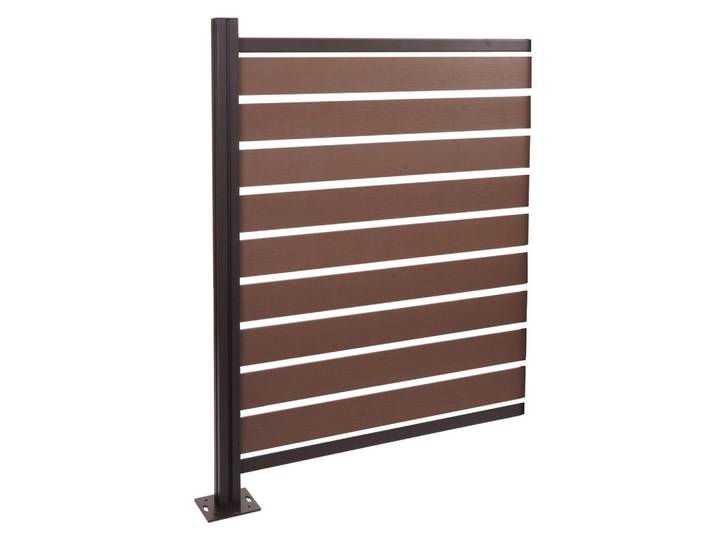 Jamb ALU Mülltonnen-Zaun Braun, Metall, 100x130x6 cm, Gartenzubehör, Gartenmöbel-Schutzhüllen
