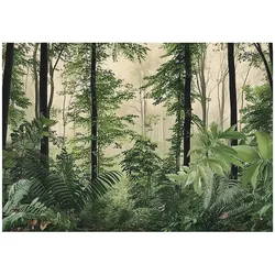 FOTOTAPETE Wald Bäume Natur Vlies Tapete Wohnzimmer 150x105