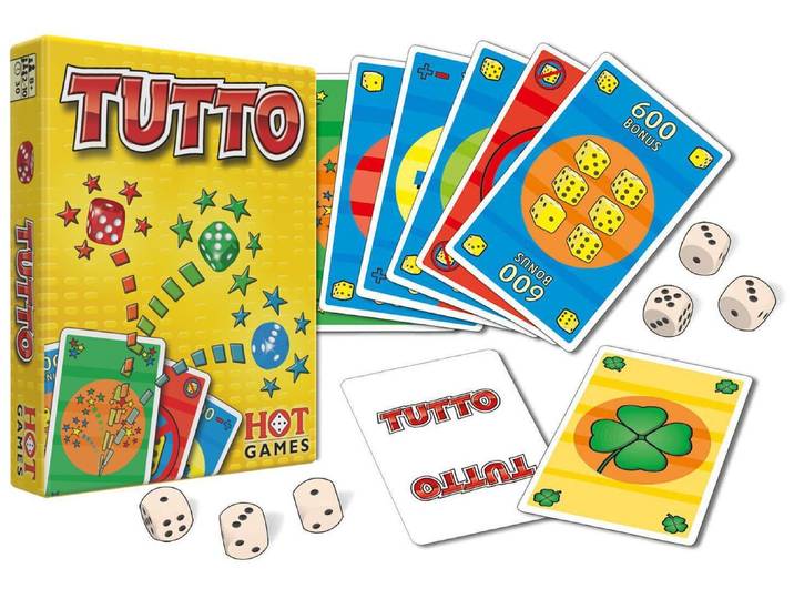 HOT Games Tutto - Dobbelspel - 56 speelkaarten 6 dobbelstenen
