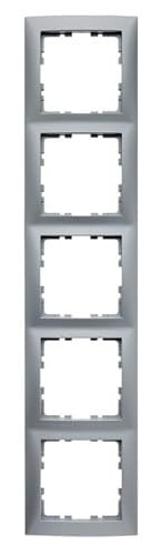 Hager Polo 5-voudig frame, aluminium, mat gelakt