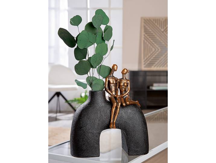 Vase Homme Femme Mouvement Type C 23 x 25 x 12cm Noir
