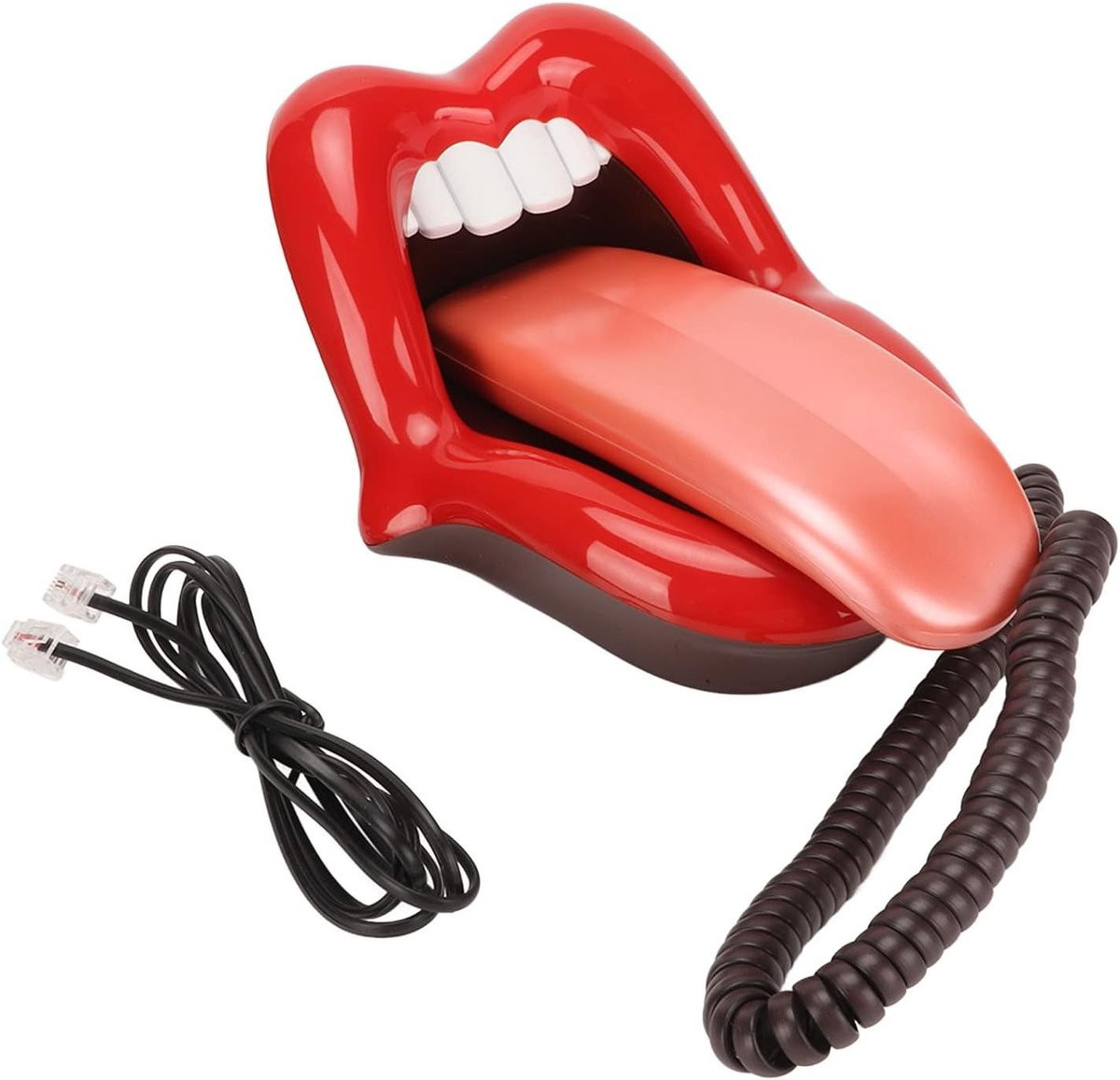 Grappige telefoon in de vorm van een grote tong voor themafeesten en Halloween decoratie