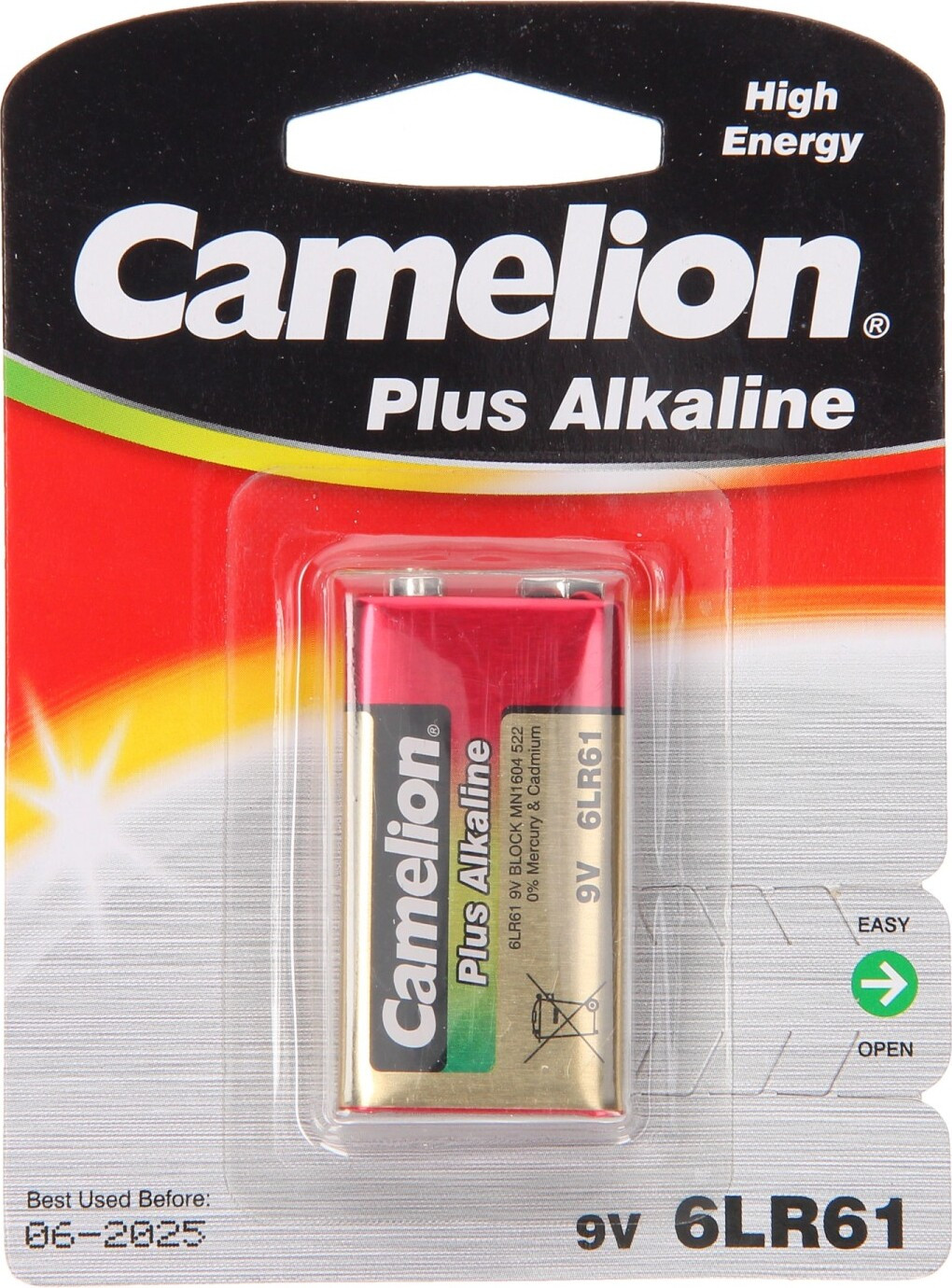Camelion 9V alkaline batterij, 1 stuk