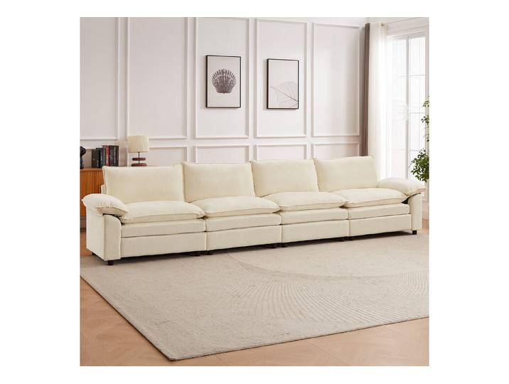 Jiexi Wohnlandschaft Modulares Sofa aus Chenille Freie Kombination Wohnlandschaft