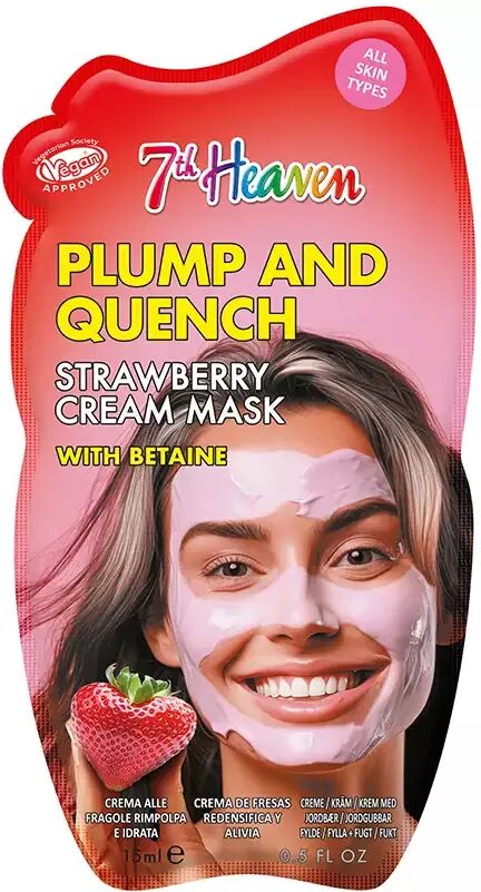 7th Heaven Plump and Quench Strawberry Cream Face Mask 15g