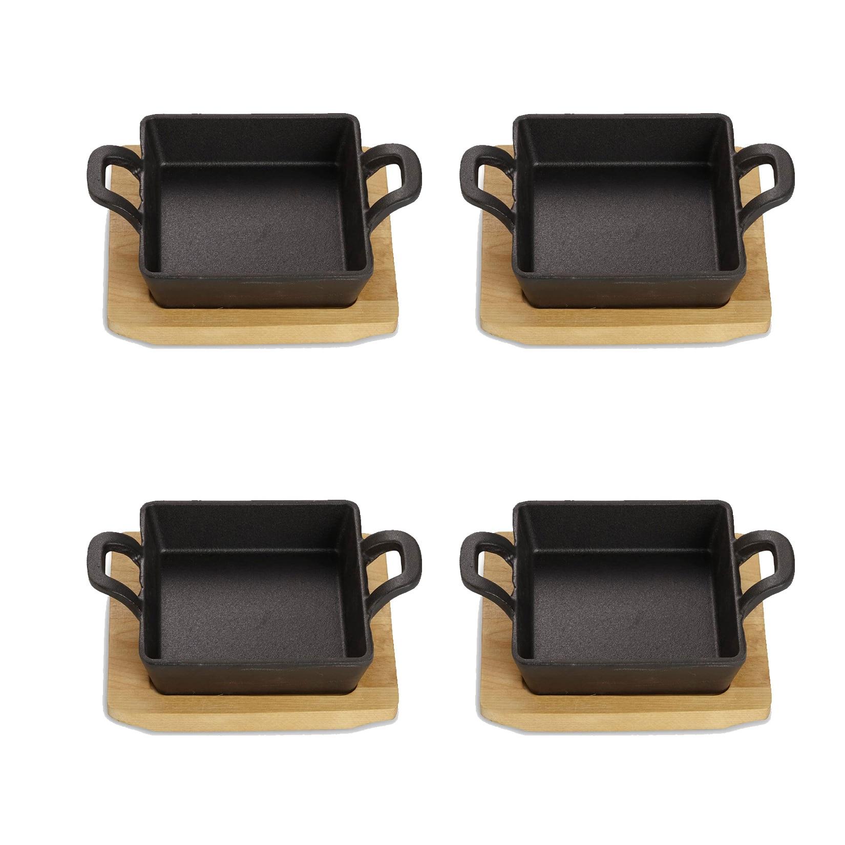 Echtwerk EW-GE-1342-4 Quadratische Servierschale, 12,6 x 18,5 x 3,6 cm