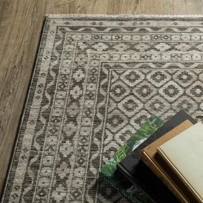 Style Haven Cadiz Faded Diamond Panel Grey/Beige Area Rug