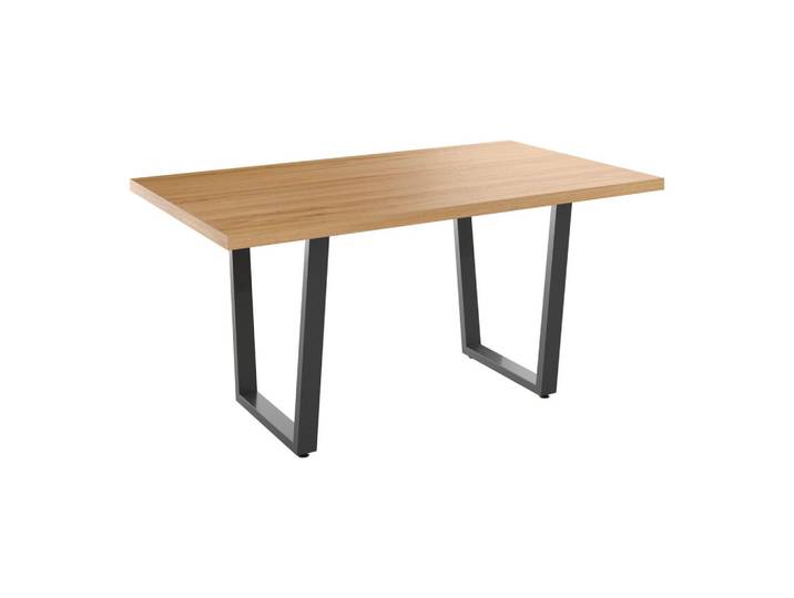 Esstisch Rudi 160x90cm Naturfarben/Schwarz