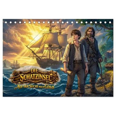 Die Schatzinsel - Auf der Suche nach Gold (Tischkalender 2027 DIN A5 quer), CALVENDO Monatskalender