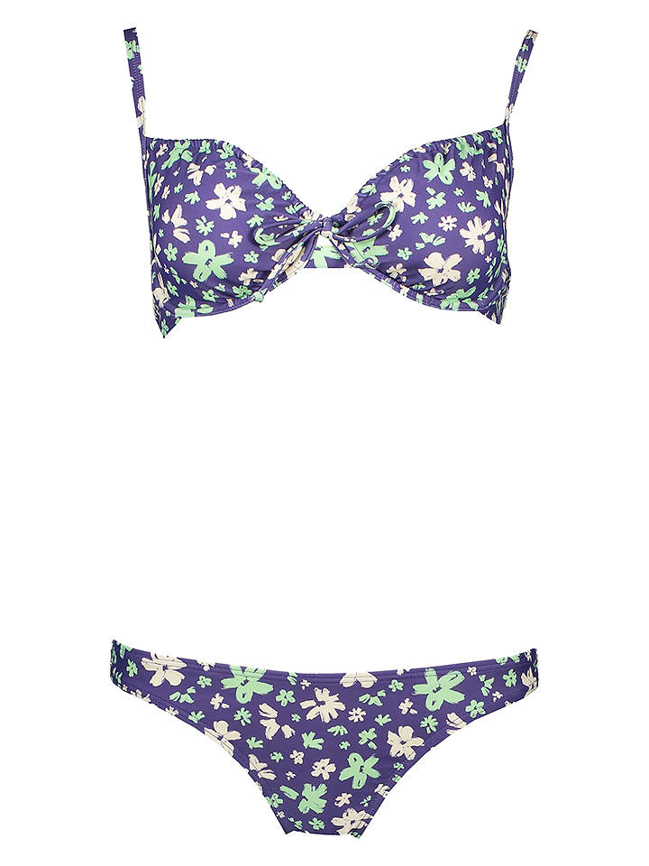 LASCANA Bikini in Dunkelblau/ Mint - 38D-Cup