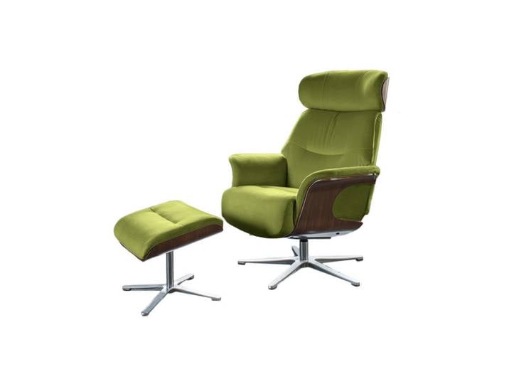 Kawola Relaxsessel Tosar Grün Velvet Relaxfunktion, Metall, Füllung: Schaumstoff, 83x110x89 cm, Wohnzimmer, Sessel, Relaxsessel