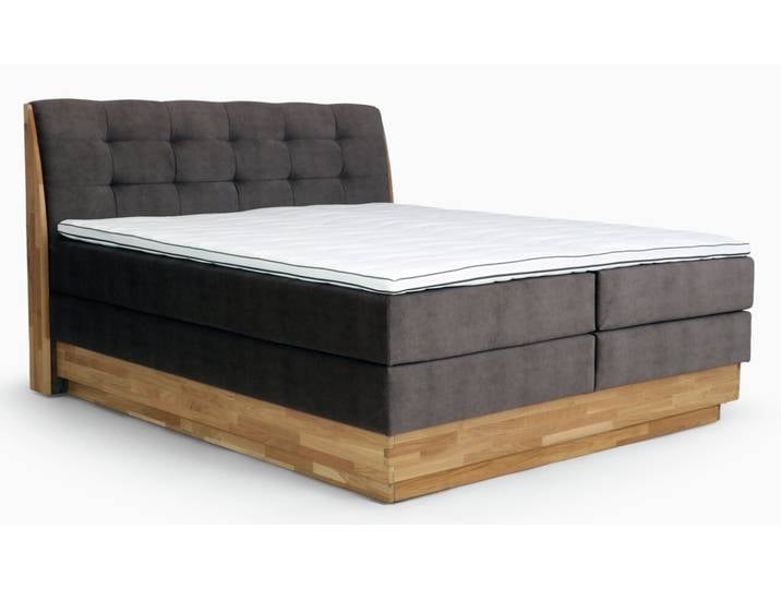 Linea Natura Boxspringbett MELISSA, braun, Stoff