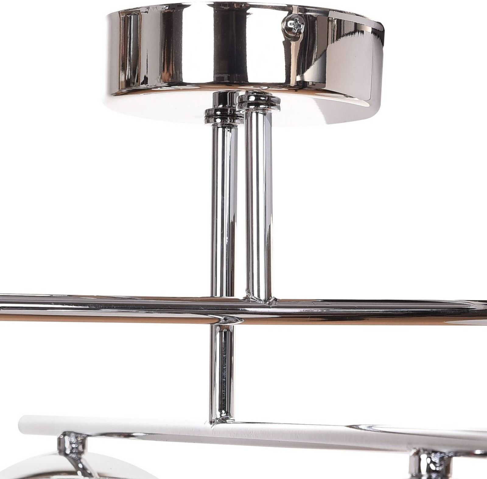 Deckenlampe Aurora Domiluce, dimmbar, chrom / silber, für Wohn- / Esszimmer, Glas, Deckenlampe