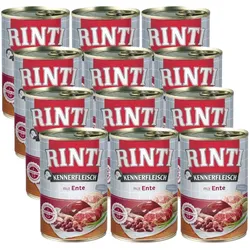 Rinti Kennerfleisch Ente Nassfutter für Hunde - Ente 12x400g