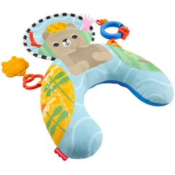 Fisher-Price sensorische Abenteuer in Bauchlage Stütz-Spielkissen für Neugeborene mit Beißring und Rassel Babyspielzeug