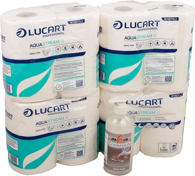 Axis Line Set - LUCART AQUASTREAM - Selbstauflösendes Toilettenpapier +