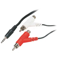 AVK 213 - Audio Kabel, 3,5 mm Klinkenstecker auf 2x Cinch Stecker/Kupplung