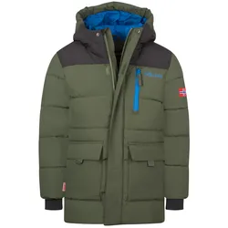 Trollkids Kinder Torsvag Parka - 152 - ivy/black/elektric blue