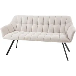 riess-ambiente Sitzbank PAPILLON - 165cm champagner beige mit Lehnen schwarzes Metallgestell Esszimmer