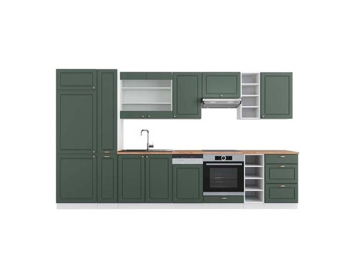Cuisine Fame-Line 355cm PT Chêne Vert Or Campagne/Blanc Vicco 49297