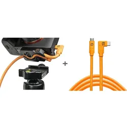 TETHER TOOLS TetherGuard LeverLock & Cable Kit USB-C auf USB-C, 4,6 m, Orange